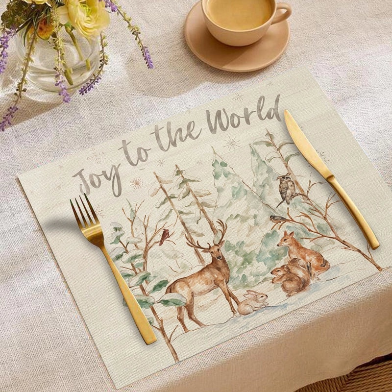 Minimalist Christmas Tree Placemat for Holiday Dining|Home Decor & Tableware