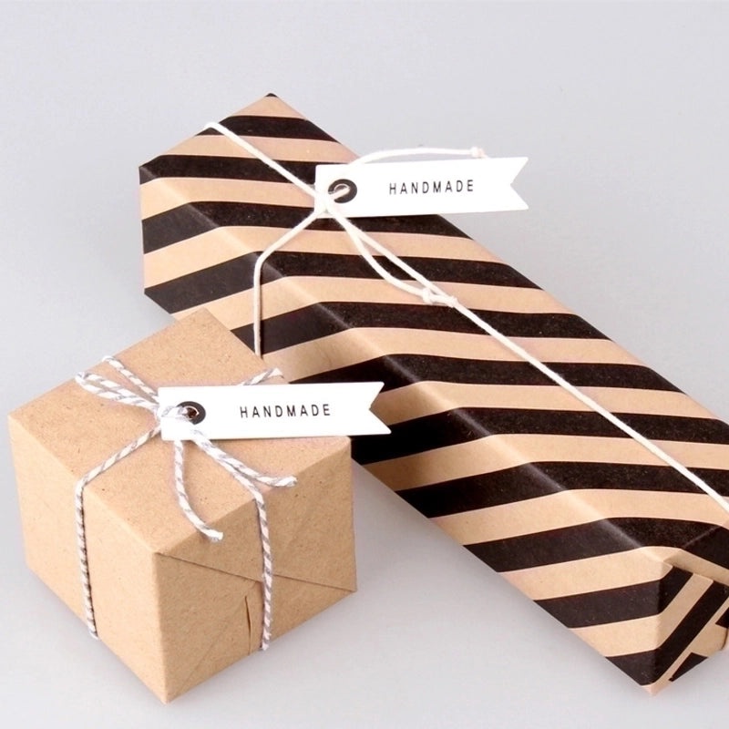 300 Pieces Long Flag-shaped Handmade Packaging Small Card Labels for Gifts|Packaging & Labels