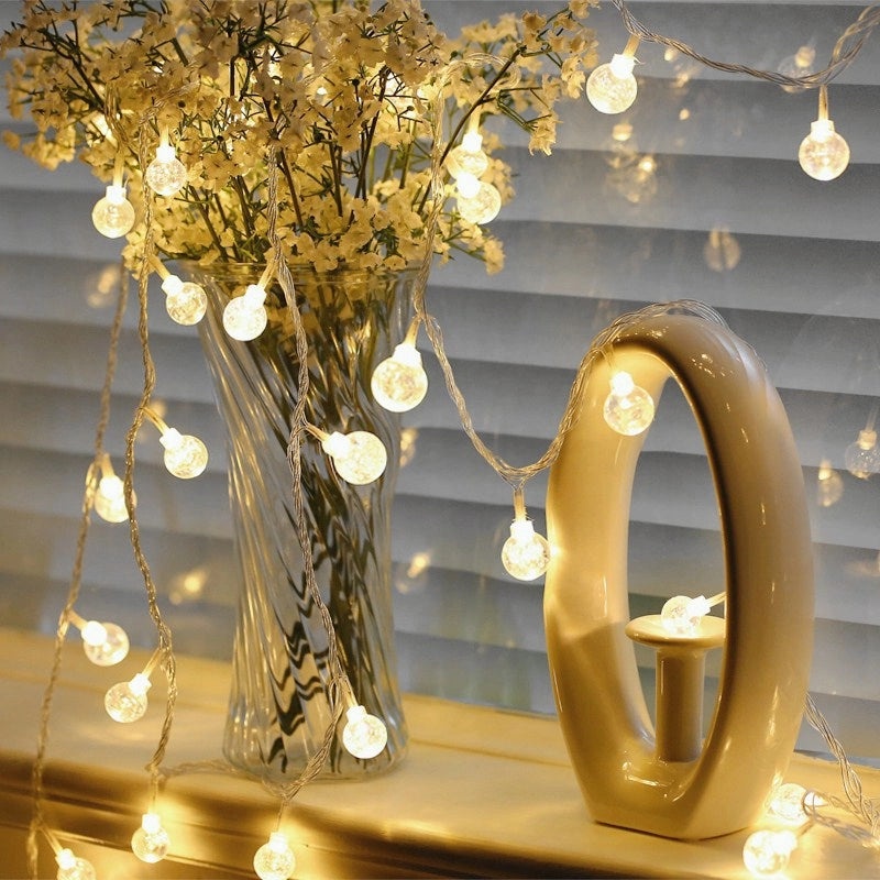 Romantic Solid Color PVC String Lights for Christmas Wedding Party|Home Decor Lighting