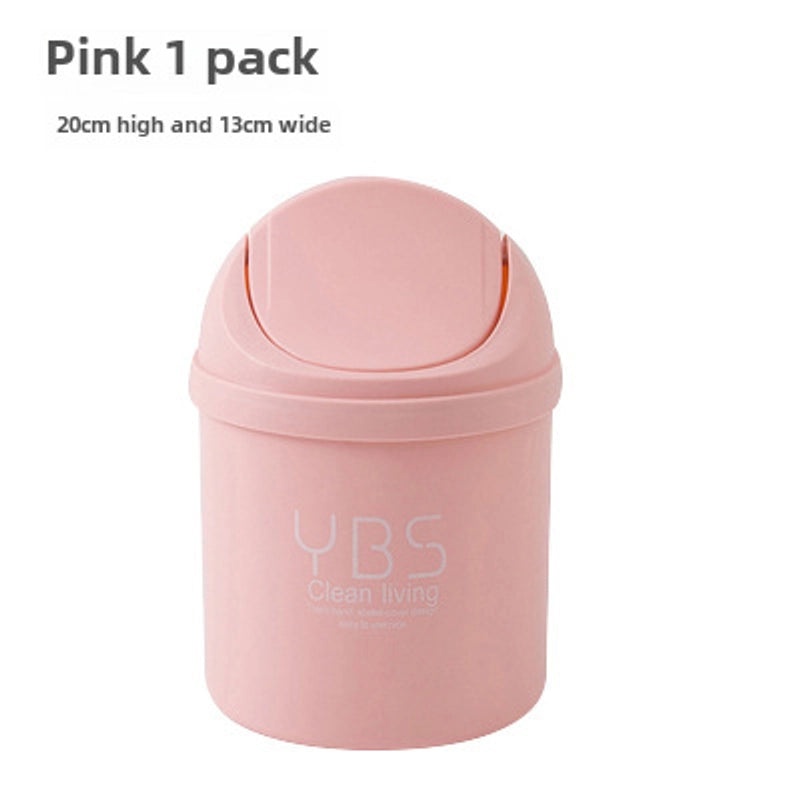 Mini Desktop Trash Can with Lid Cute Small Household Waste Bin Creative Coffee Table Trash Container|Home & Kitchen Storage