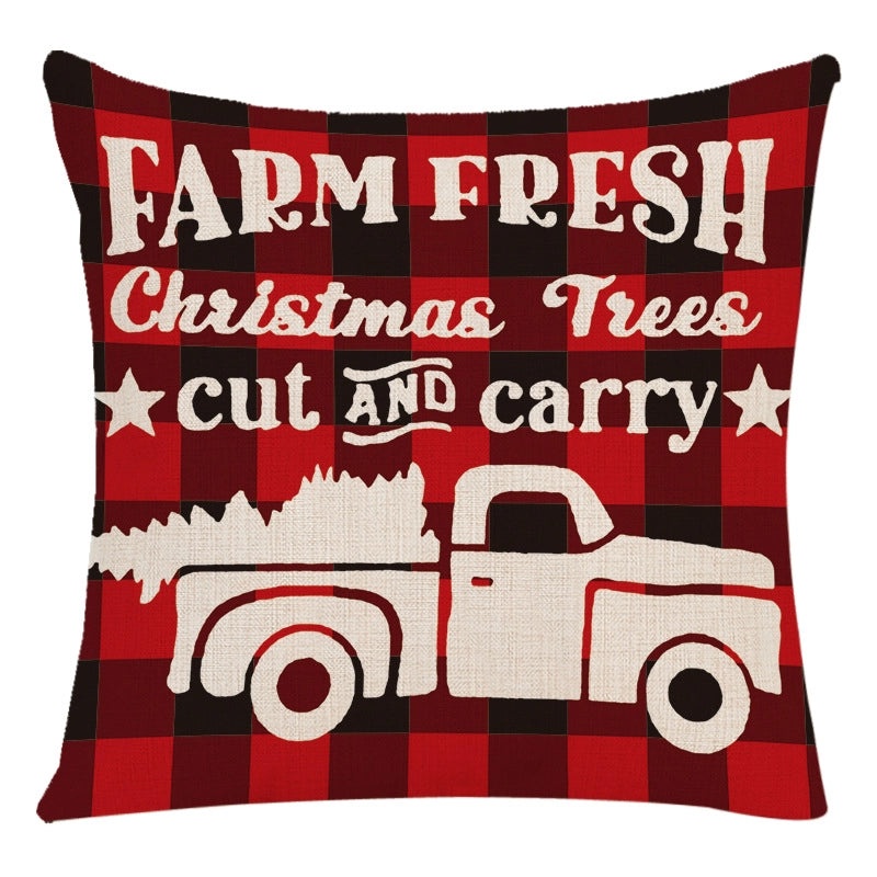 Cozy Letter Snowman and Elk Pattern Chemical Fiber Pillow Covers|Home Decor Pillows