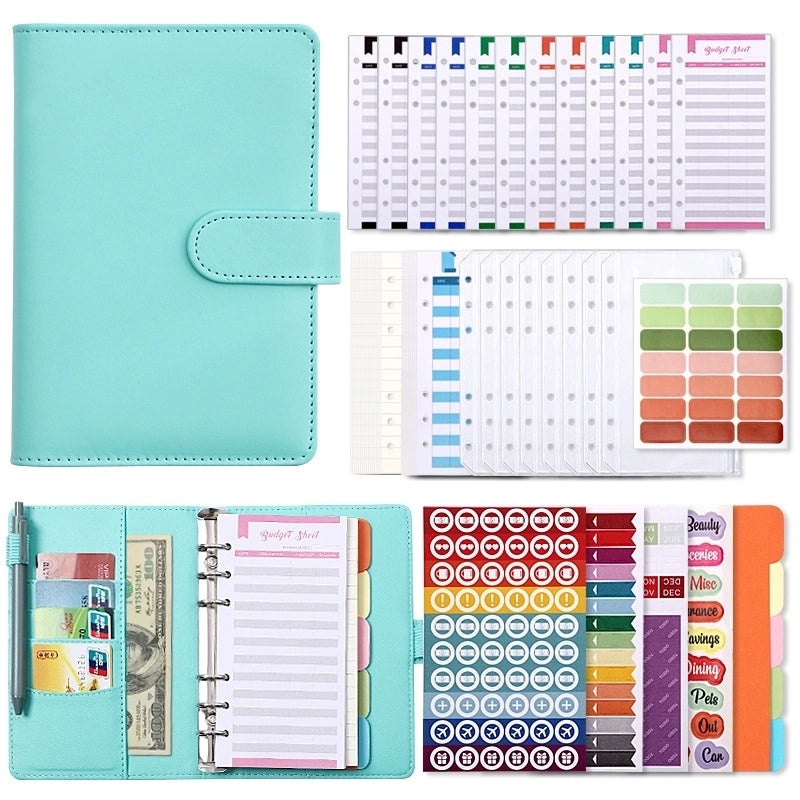 Creative Macaron A6 PU Refillable Loose-leaf Accounting Planner|Stationery & Office Supplies