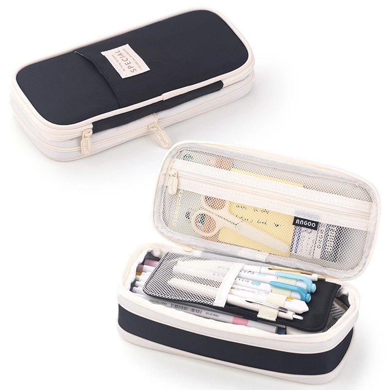 Angoo Japanese Korean Style Macaron Color Large Capacity Upgrade Pencil Case Stationery Box|文具用品