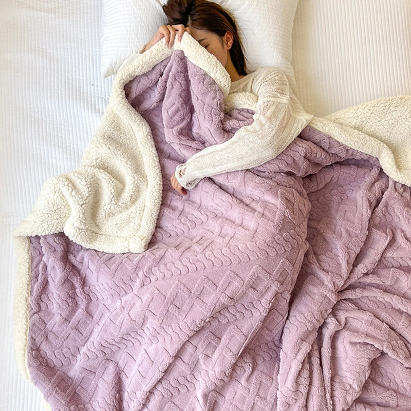 Cozy Soft Solid Color Polyester Throw Blanket|Home & Living Textiles