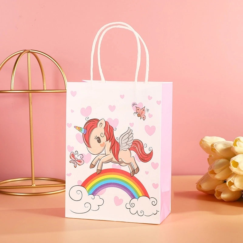 Cute Animal Cartoon White Cowhide Gift Bags for Wedding Birthday Party | Party Supplies & Gift Wrapping