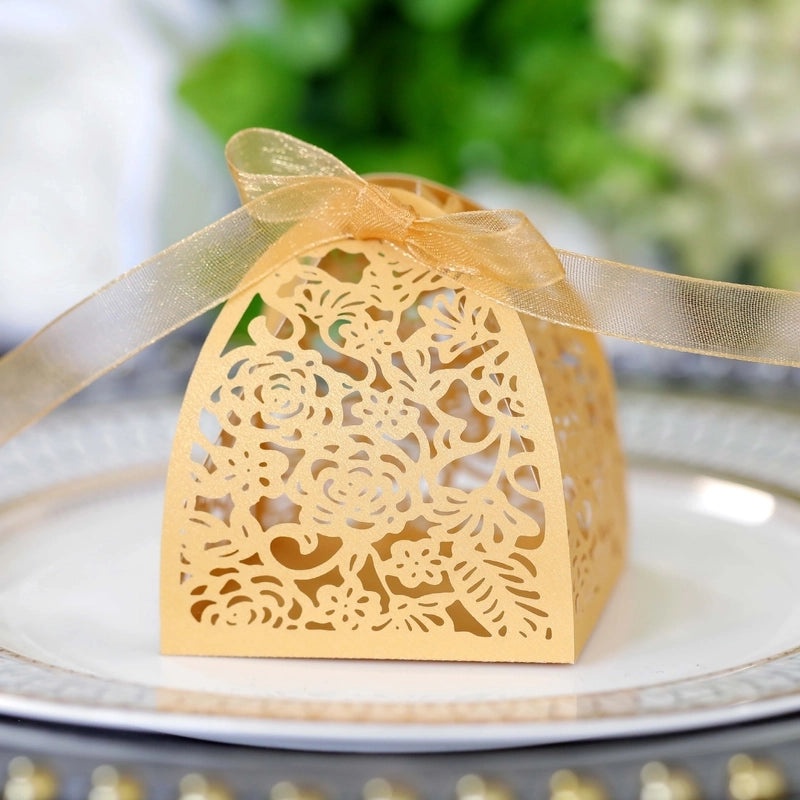 Romantic Floral Paper Gift Bags for Valentine's Day Wedding Banquet | Wedding Accessories