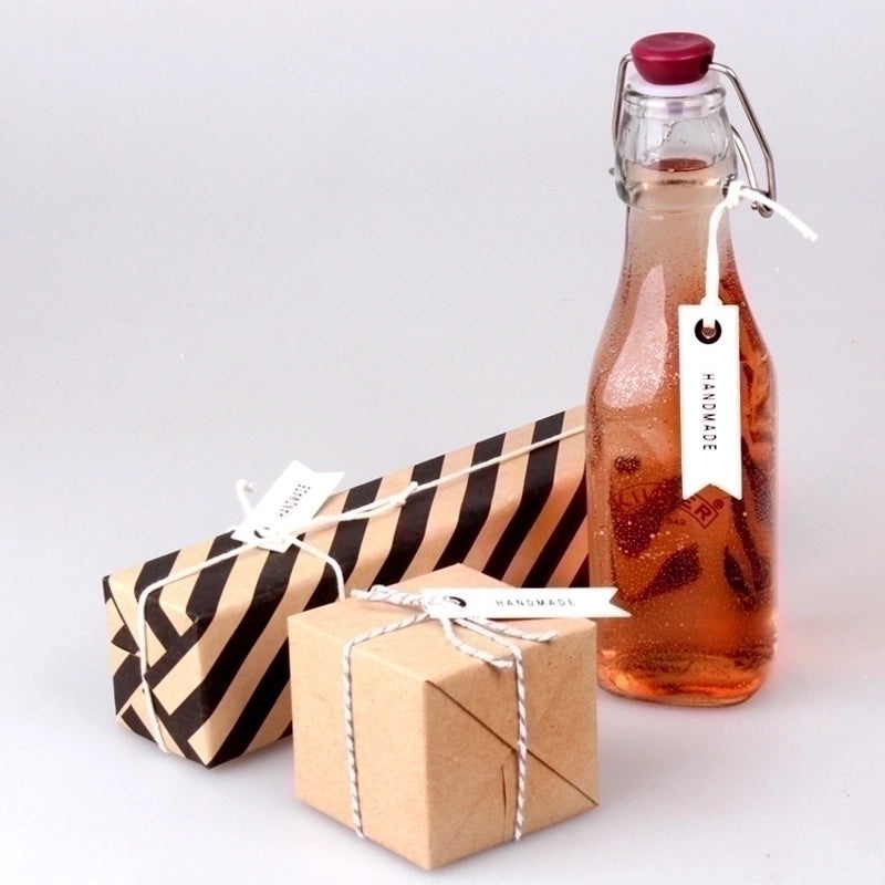 300 Pieces Long Flag-shaped Handmade Packaging Small Card Labels for Gifts|Packaging & Labels