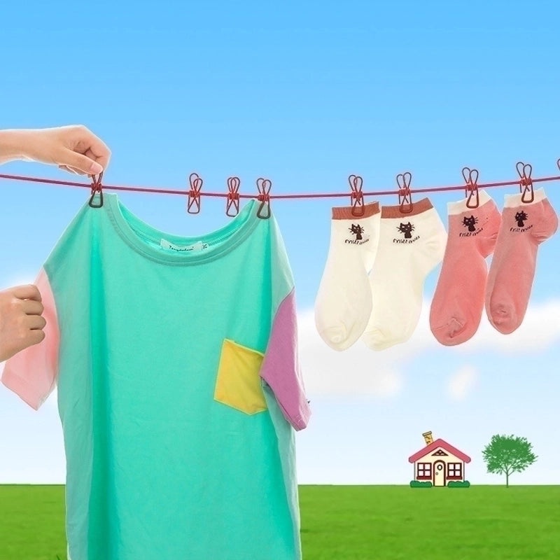 Durable Solid Color Iron Clothesline for Drying Laundry | Home & Garden