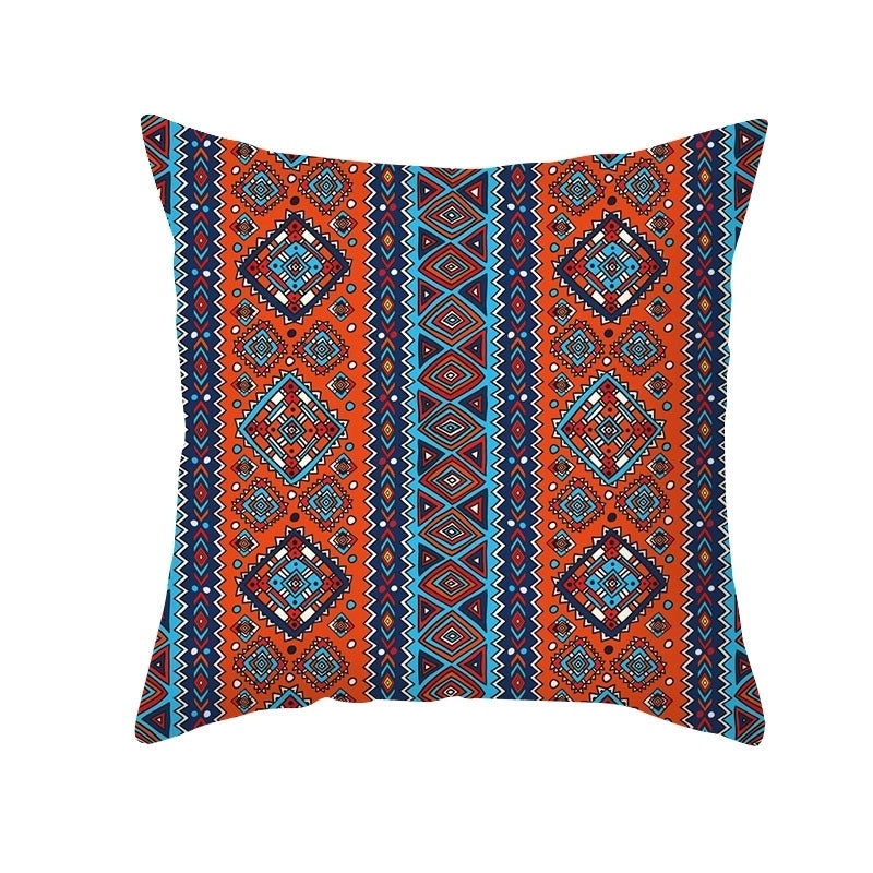 Bohemian Geometric Peach Skin Cushion Covers|Home Decor Pillows