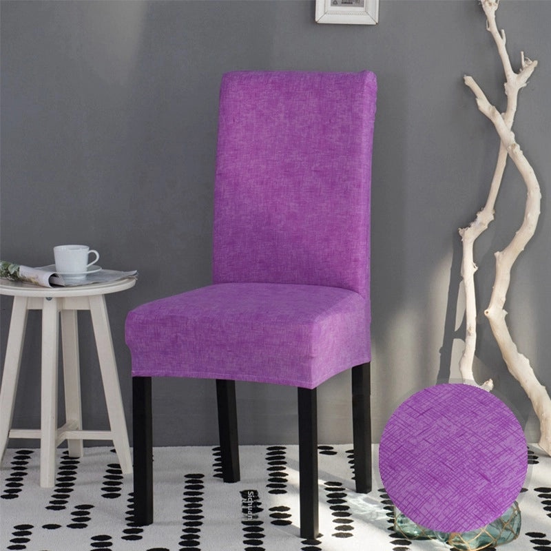 Elastic One-piece Chair Cover Full Hotel Dining Chair Back Protector Simple Slipcover|Home & Living Chair Covers