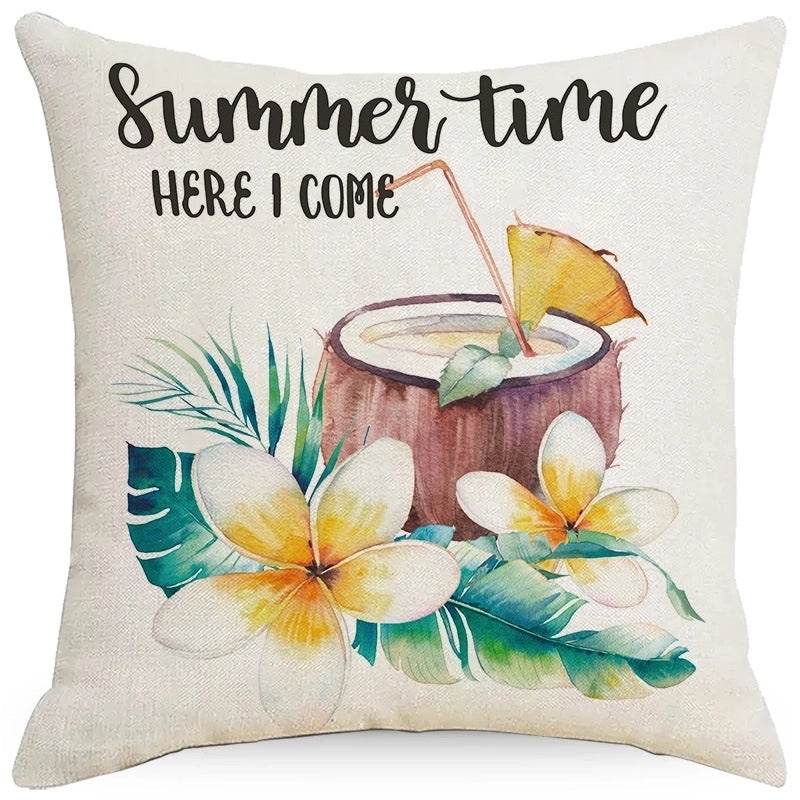 Rustic Floral Linen Pillow Covers | Home Decor & Bedding