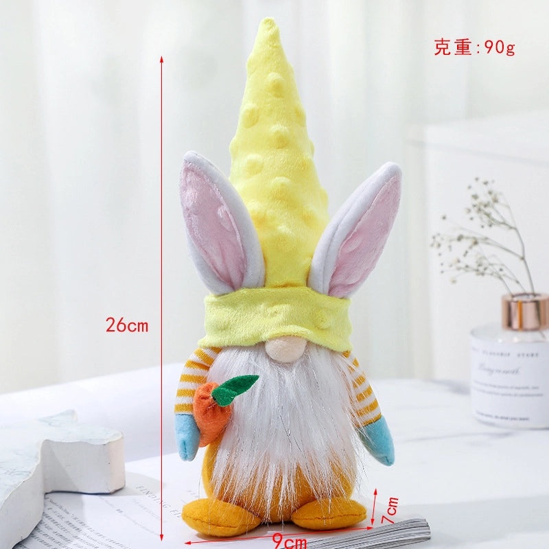 Easter Bunny Doll with Pointed Hat Cute Faceless Plush Ornament|Home Decor & Seasonal Decorations