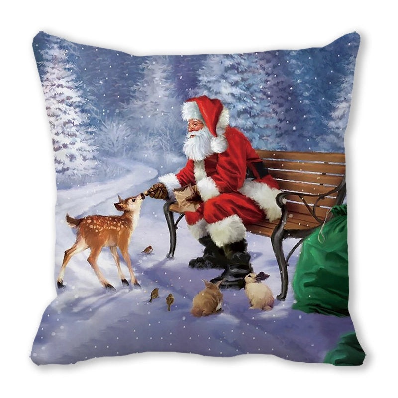 Festive Santa Pillow Covers for Couch Sofa Christmas Home Decor|Home Decor & Pillows