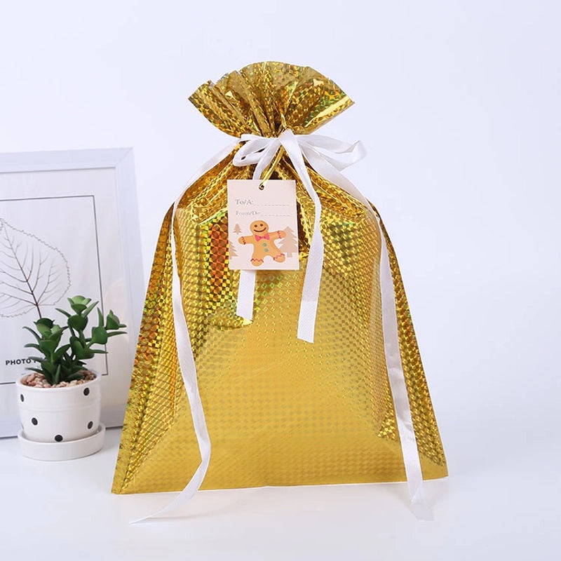 Minimalist Santa Claus Christmas PE Gift Bags for Party Favors|Holiday Party Supplies