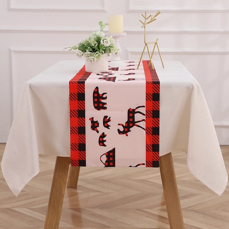 Festive Christmas Alphabet Tablecloth for Holiday & Daily Use|Home Decor Table Linens