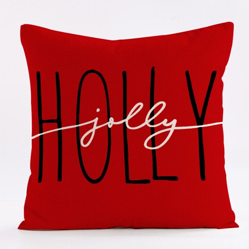 Christmas Snowman and Santa Claus Printed Pillowcase for Sofa Car Cushion|Home Decor Pillows