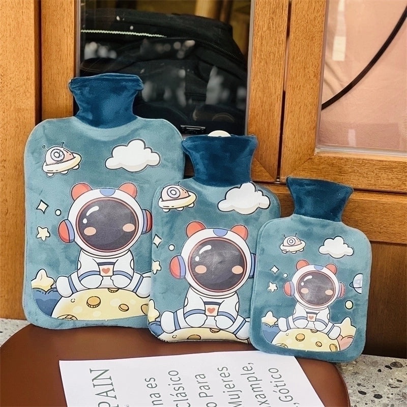 Autumn Winter Star Space Astronaut Cartoon Hot Water Bag High Density PVC Injection|Home & Living > Heating & Cooling > Hot Water Bottles