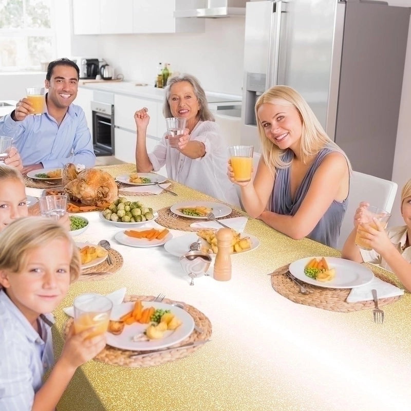 Elegant Gradient Plastic Tablecloth for Daily and Party Use|Home Decor & Party Supplies