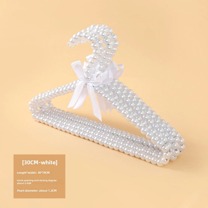 European Pearl Bowknot Children's Clothes Hanger with Pearl Pants Clips|Home & Living > Storage & Organization > Clothes Hangers