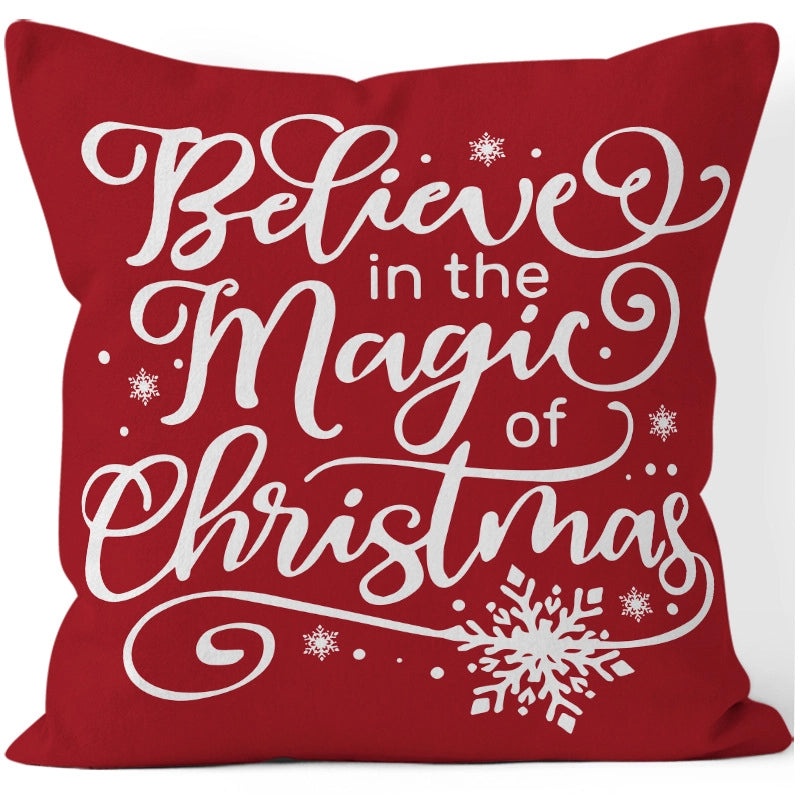 Festive Christmas Tree and Snowman Plush Pillow Covers|Home Decor Pillows