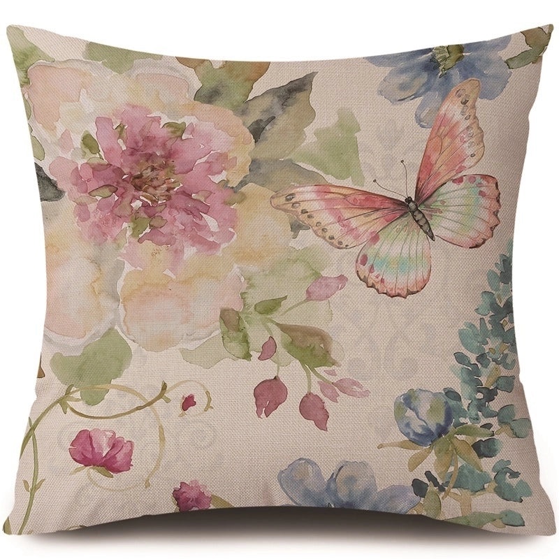 Trendy Animal and Floral Linen Pillow Covers|Home Decor Pillows