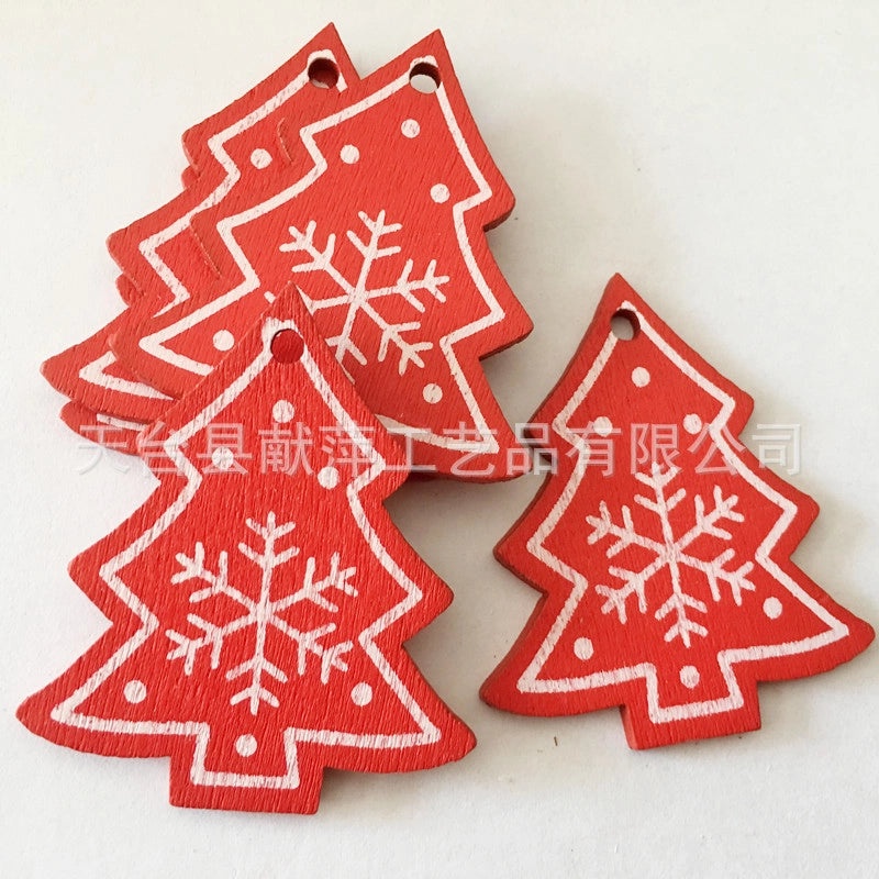 Creative Wooden Christmas Ornaments DIY Home Pendant Crafts Factory Direct | Home Decor & DIY Accessories