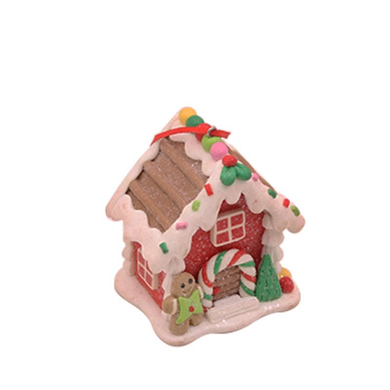 Christmas Soft Clay House Ornament Creative Desktop Decoration Small Holiday Gift Ideas|Home Decor & Seasonal Decorations