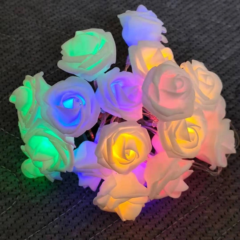 Valentine's Day Rose PVC String Lights Cute Party Decoration | Home Decor Lighting