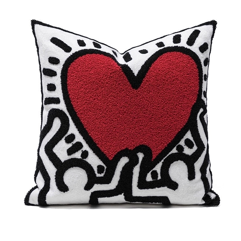 Trendy Color Block Heart Shaped Decorative Pillow Covers|Home Decor Pillows