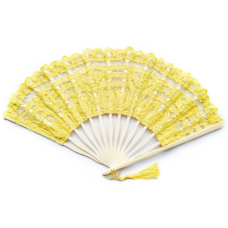 Vintage Bamboo Lace Folding Hand Fan 1 Piece|Accessories & Fashion