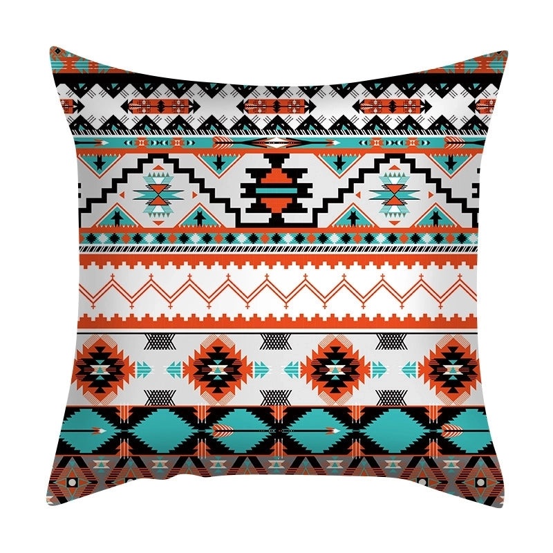 Bohemian Geometric Peach Skin Cushion Covers|Home Decor Pillows