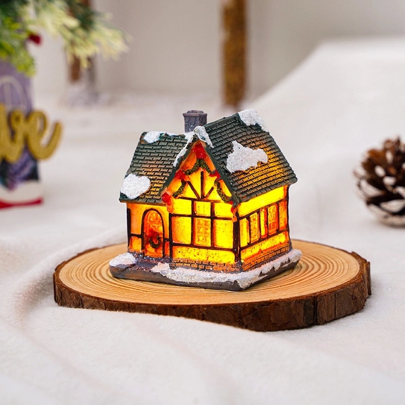 Modern Christmas Resin Ornament with Pastoral Art Design|Home Decor Ornaments
