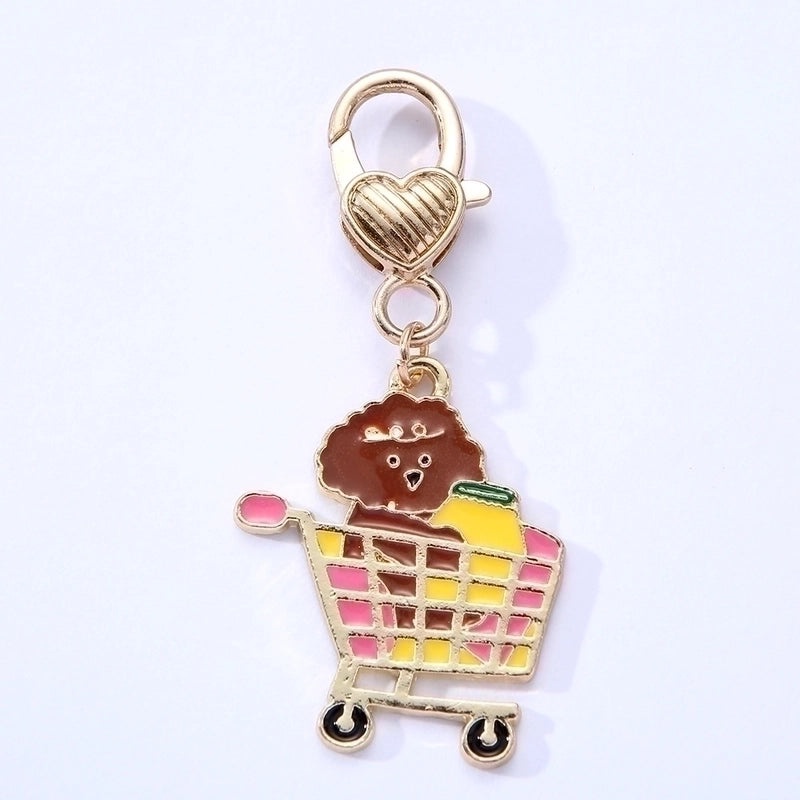 Adorable Dog Shaped Alloy Pendant with Glossy Drip Oil Finish | Pet Jewelry Accessories