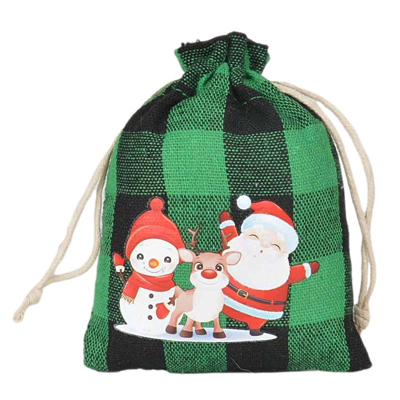 Christmas Party Candy Bag with Snowman Snowflake and Christmas Tree Design | Holiday Gift Bags