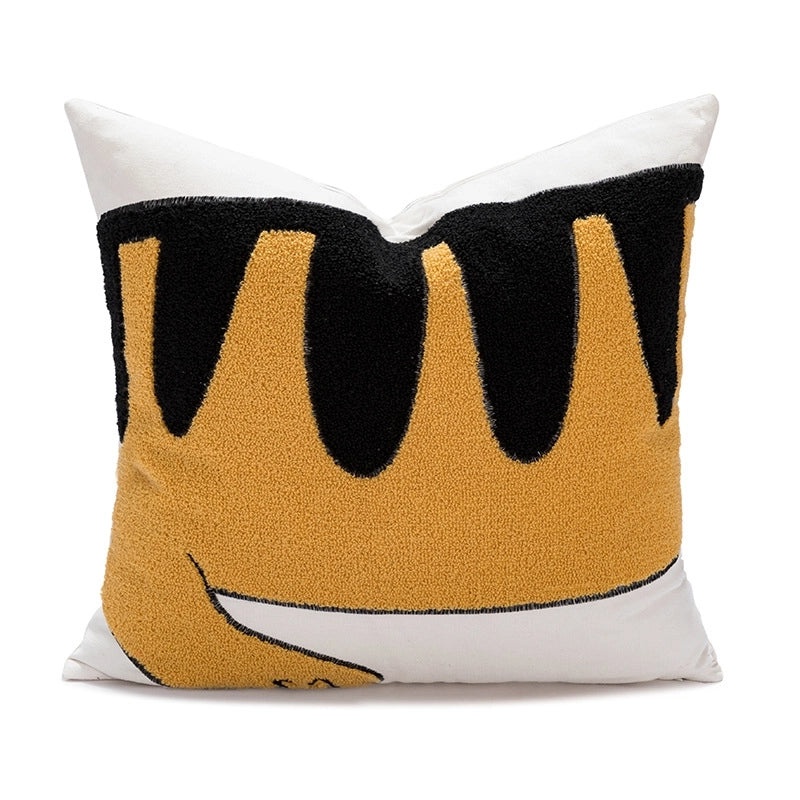 Vintage Abstract Tiger Art Cotton Plush Pillow Cover|Home Decor Pillows