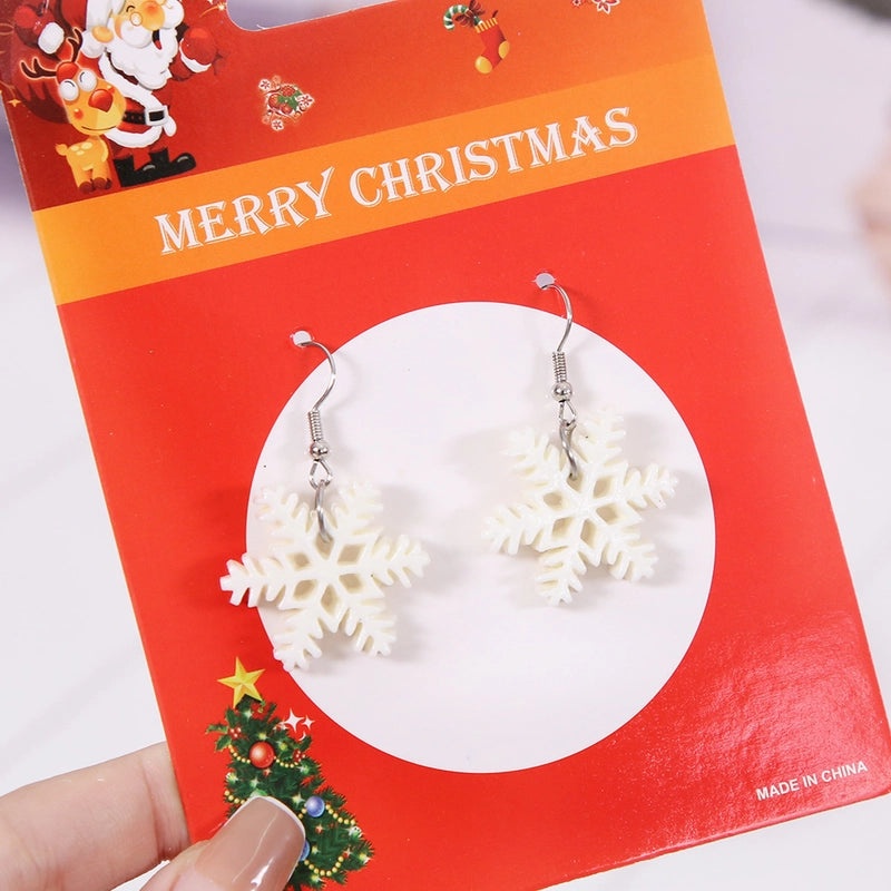 Christmas Holiday Tree Santa Snowman Alloy Plastic Party Earrings|Jewelry & Accessories
