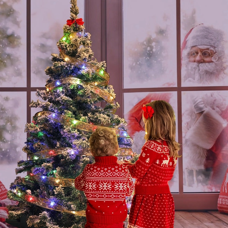 Christmas Star Ribbon String Lights for Party and Home Decor|Holiday & Festive Lighting