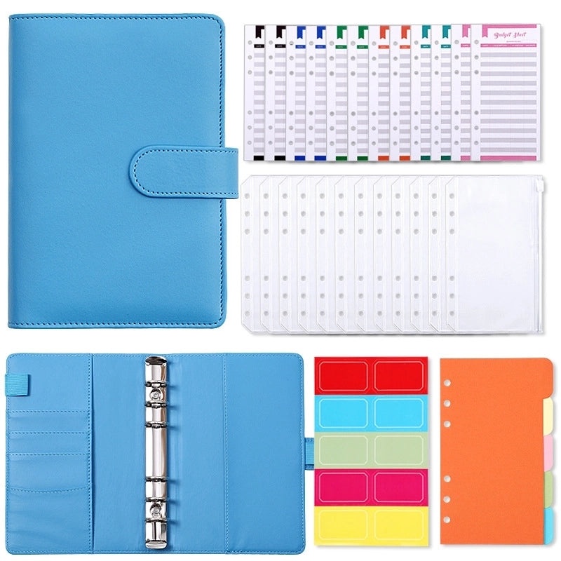 Creative Macaron A6 PU Refillable Loose-leaf Accounting Planner|Stationery & Office Supplies
