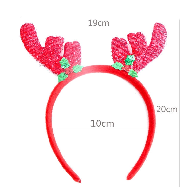 Festive Christmas Hairband with Santa Snowman and Reindeer Antlers for Kids Party Wear|Christmas Accessories