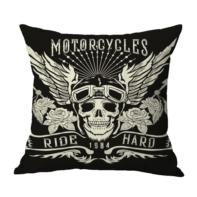 Halloween Punk Skull Linen Pillow Covers for Couch Sofa Decorative Throw Pillowcases|Home Decor & Pillows