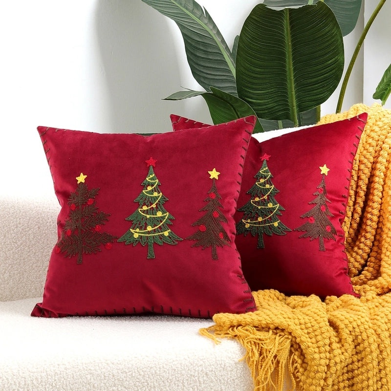 Christmas Tree and Reindeer Plush Pillow Covers|Home Decor Pillows