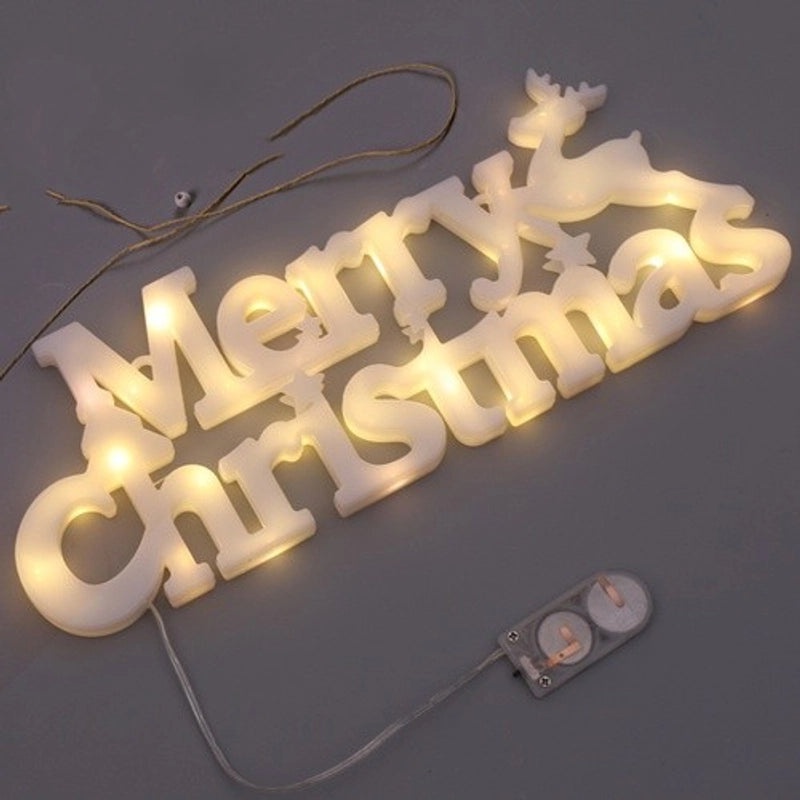 Christmas Minimalist Letter Plastic Indoor Party Lights|Home Decor & Lighting