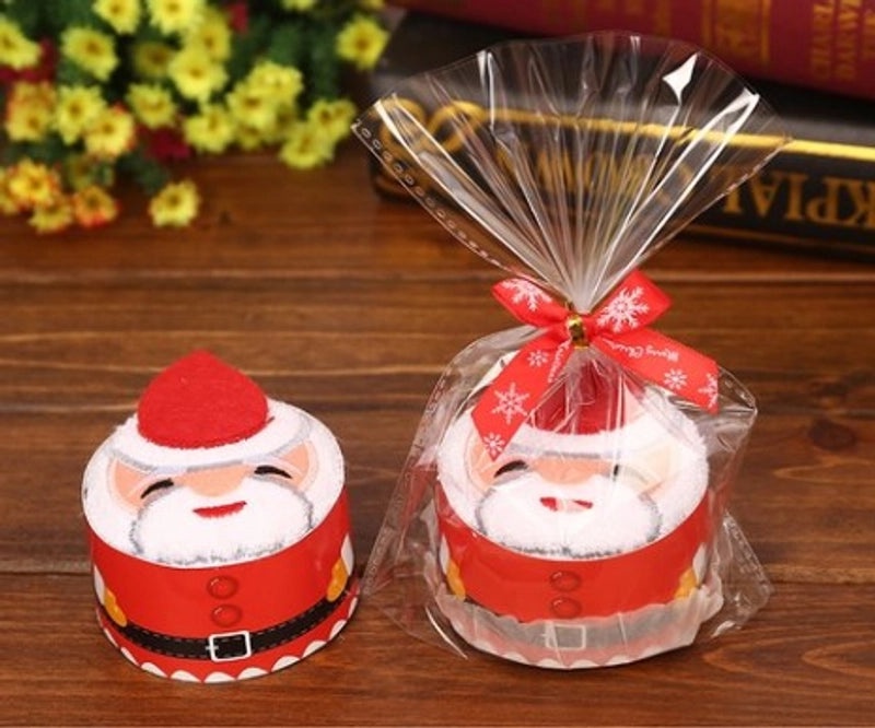 Christmas Holiday Party Favor Gift Bags Santa Claus Tree Design Family Gathering Festival Towels|Holiday Party Supplies