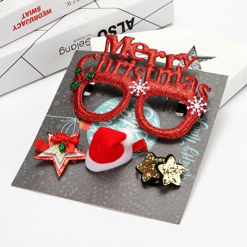 Festive Christmas Glasses Hairpin Accessories | Holiday Hair Accessories