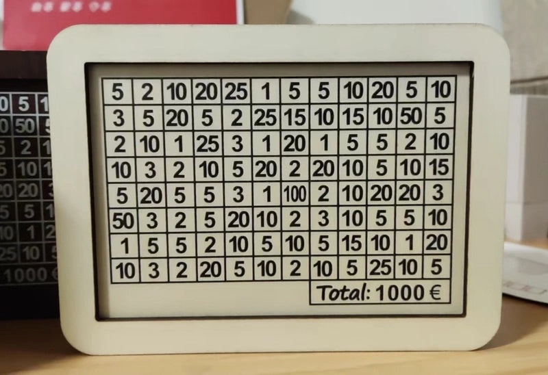 Retro Wooden Square Coin Bank with Number Design | Home Decor & Coin Banks