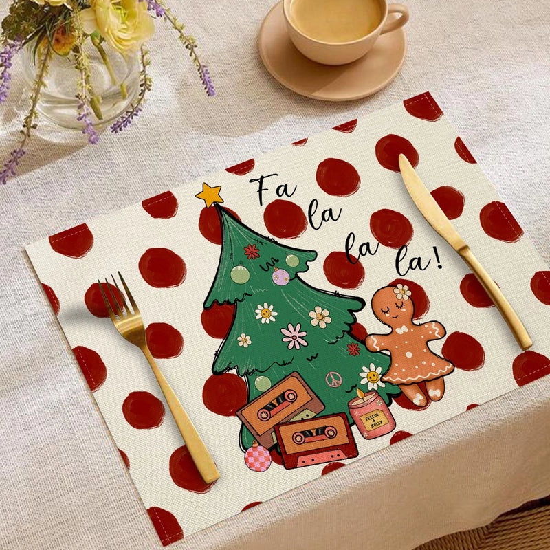 Minimalist Christmas Tree Placemat for Holiday Dining|Home Decor & Tableware