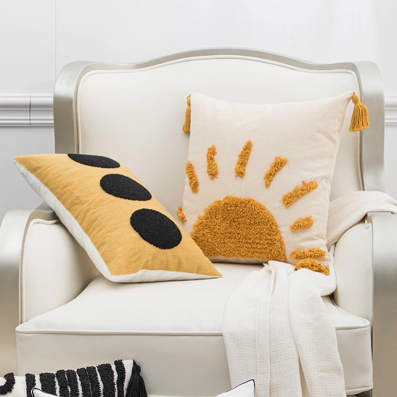 Polka Dot Cat Plush Cotton Pillowcase for Fashion Home Decor | Home Textiles & Bedding