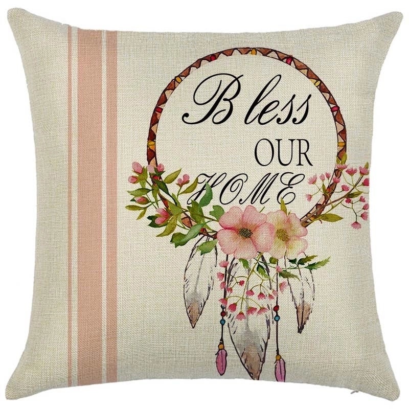 Rustic Floral Linen Pillow Covers | Home Decor & Bedding