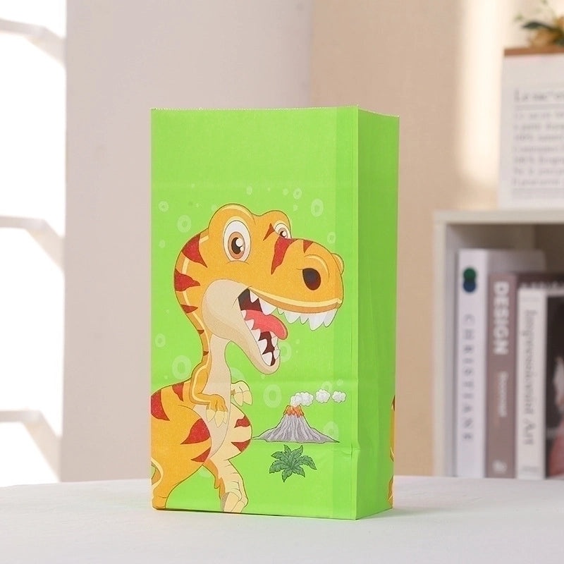 Adorable Dinosaur Design Paper Gift Bags for Festivals | Party Supplies