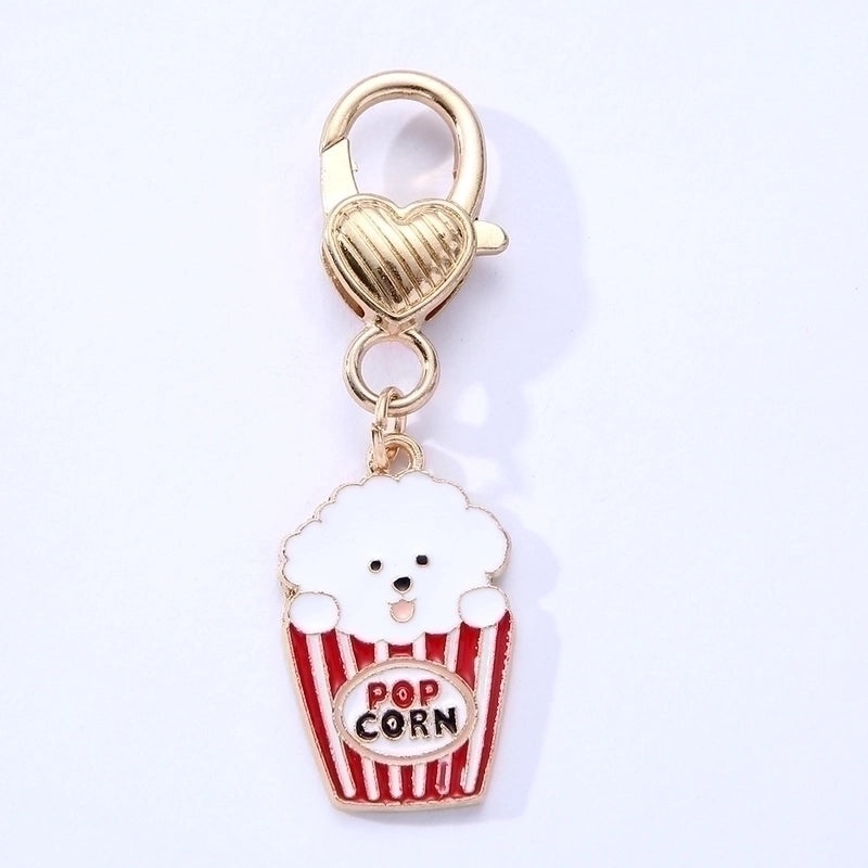Adorable Dog Shaped Alloy Pendant with Glossy Drip Oil Finish | Pet Jewelry Accessories